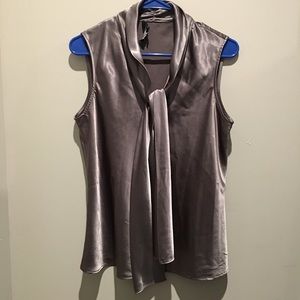 Business Casual Sleeveless Silver Blouse Nine West